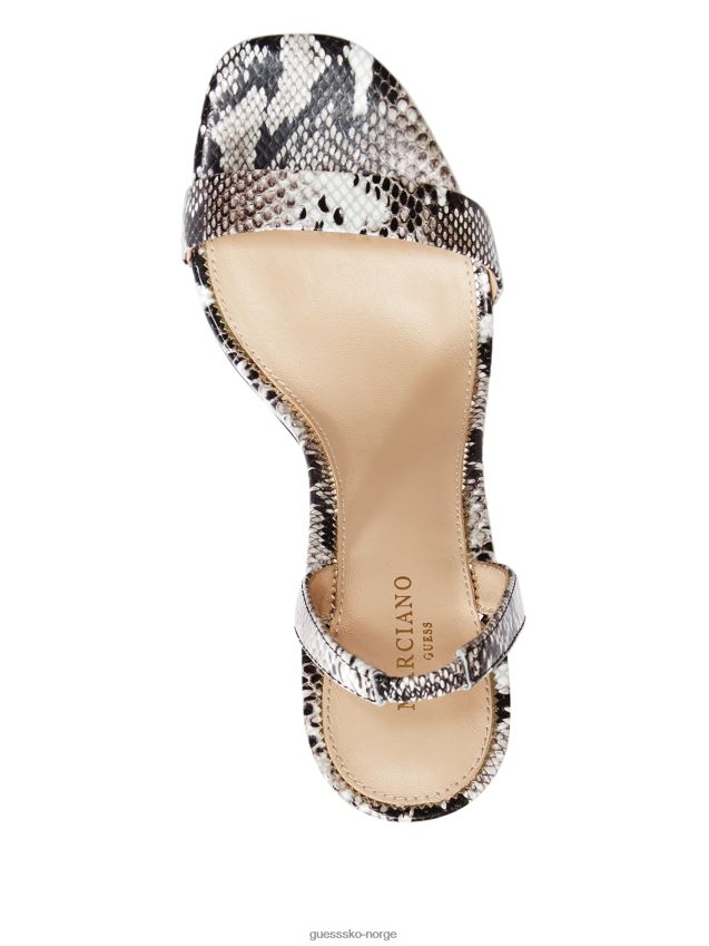 Guess jet black multi single strap python-hæl jet black multi kvinner F0LJ8010029