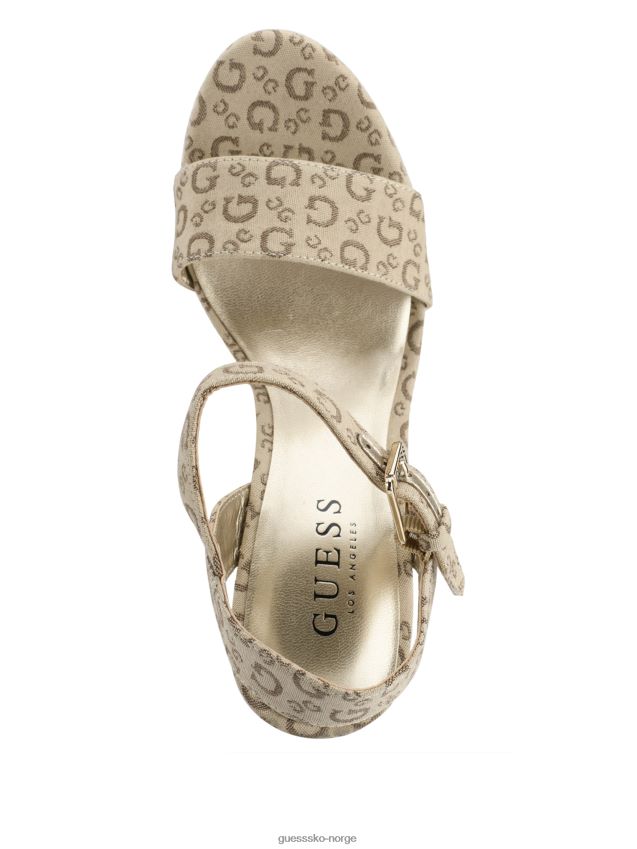 Guess lt brun tracey logo espadrillekiler Den er brun kvinner F0LJ807546