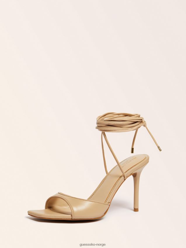 Guess marciano ekte skinn sandal brun brun kvinner F0LJ805508