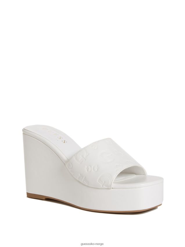 Guess stacee preget logo kiler hvit hvit kvinner F0LJ807452