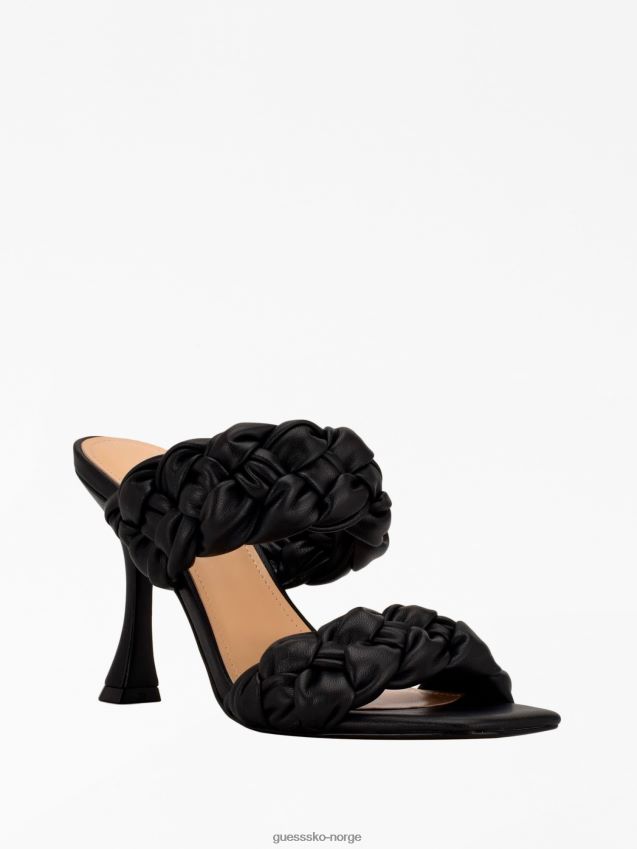Guess svart harlie flettet muldyr med hæl svart kvinner F0LJ803295