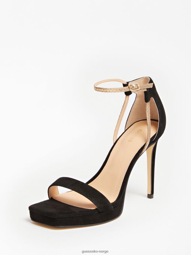 Guess svart zoila sandal i semsket skinn svart kvinner F0LJ805576
