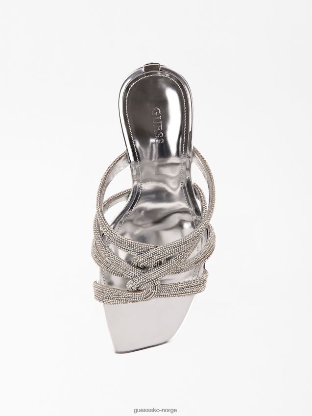 Guess sypress rhinestone sandal sølv sølv kvinner F0LJ805596