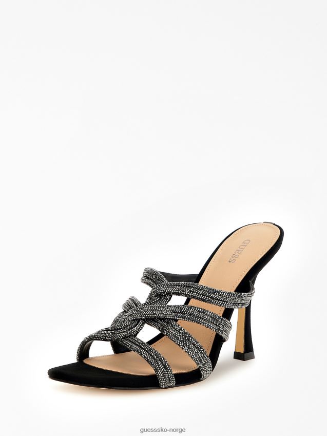 Guess sypress rhinestone sandal svart svart kvinner F0LJ805626