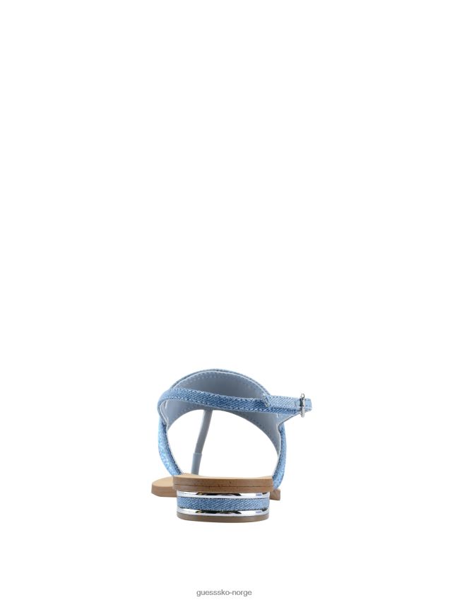 Guess blå cadynae rhinestone logo t-rem sandaler blå kvinner F0LJ809974