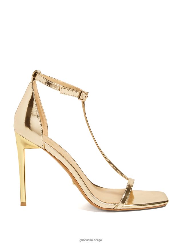 Guess gullhælt sandal med t-rem gull kvinner F0LJ8010035
