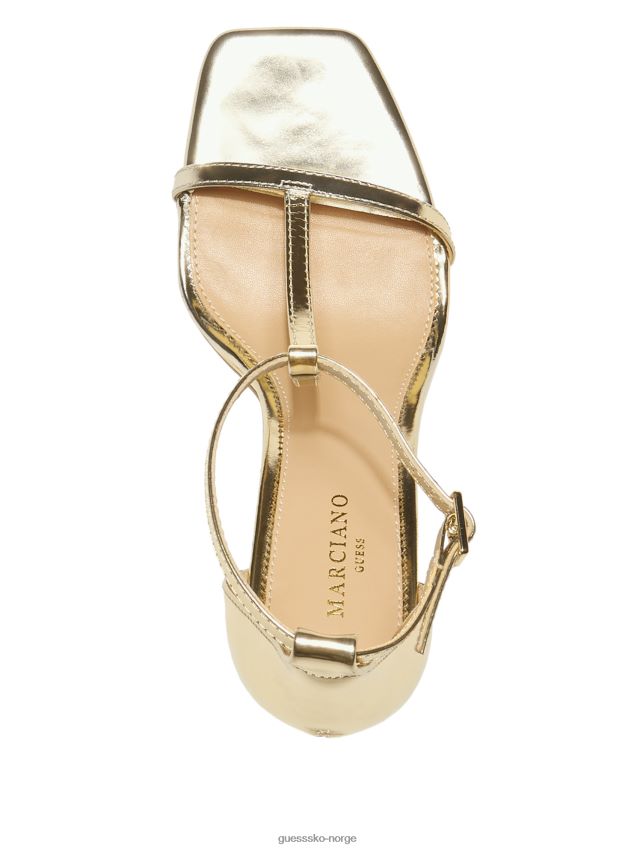 Guess gullhælt sandal med t-rem gull kvinner F0LJ8010035