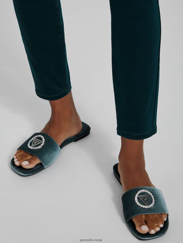 Guess juliet fløyelsglide grønn grønn kvinner F0LJ807542