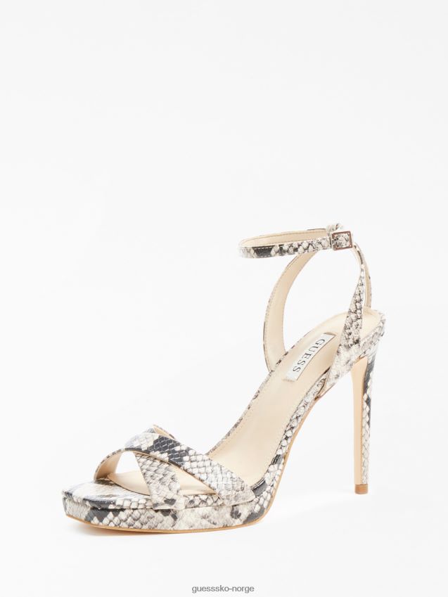 Guess karesa python print sandal grå multi grå multi kvinner F0LJ806668