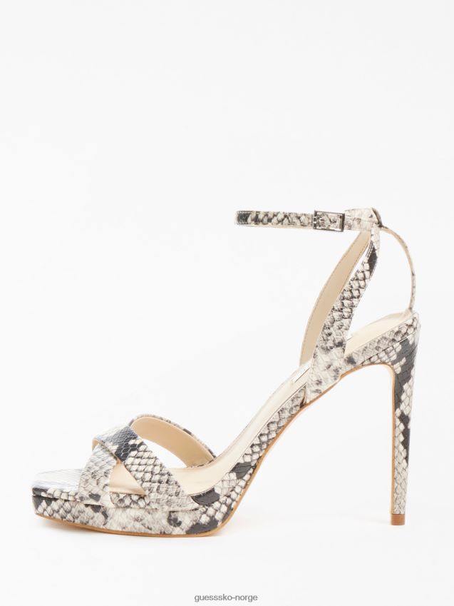 Guess karesa python print sandal grå multi grå multi kvinner F0LJ806668