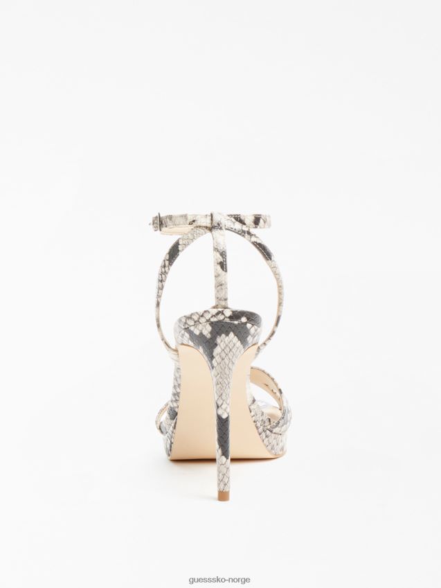 Guess karesa python print sandal grå multi grå multi kvinner F0LJ806668