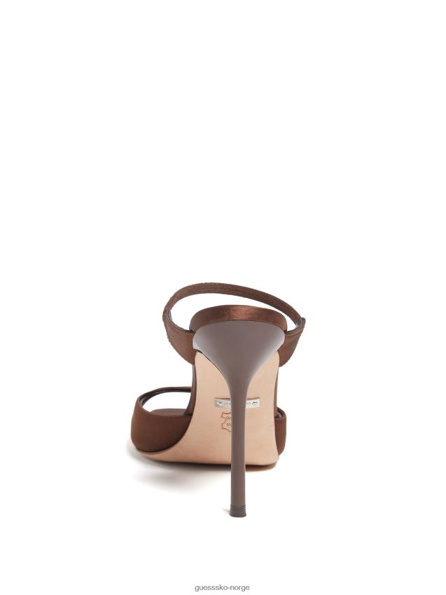 Guess knallrød brielle sateng sandal knallrødt kvinner F0LJ809972