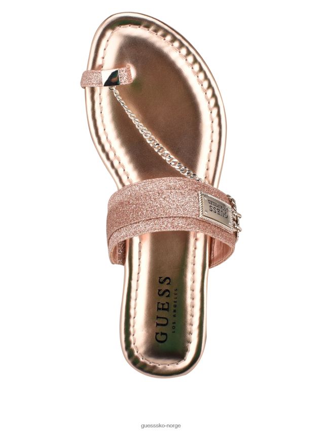 Guess landen glitter kjede sandaler blush rødme kvinner F0LJ807568