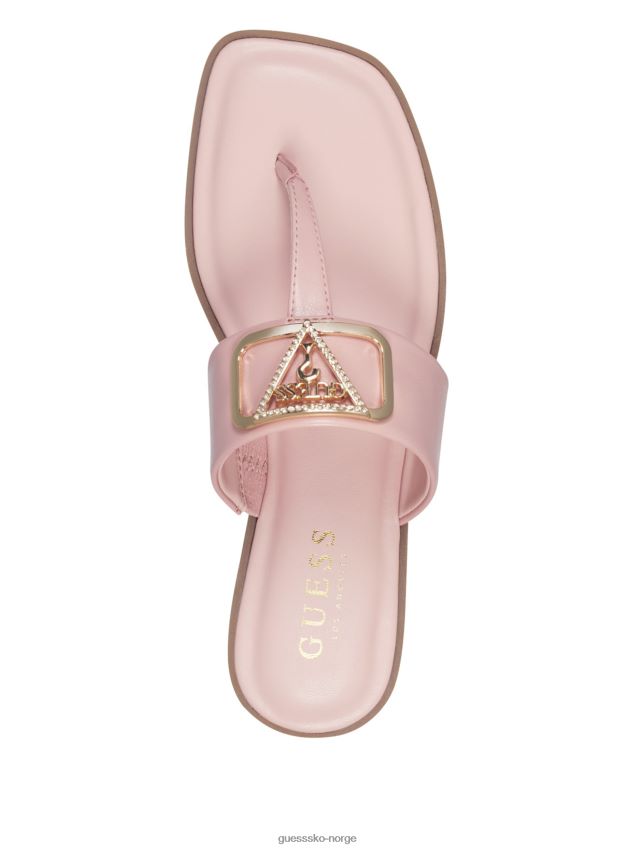 Guess lys rosa frosty bling t-rem sandaler lyserosa kvinner F0LJ807459