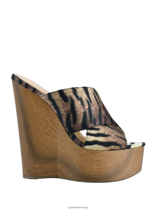 Guess medium brun teisha-trykt på kryss og tvers middels brun kvinner F0LJ809975