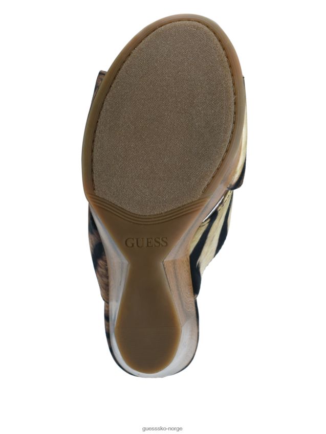 Guess medium brun teisha-trykt på kryss og tvers middels brun kvinner F0LJ809975