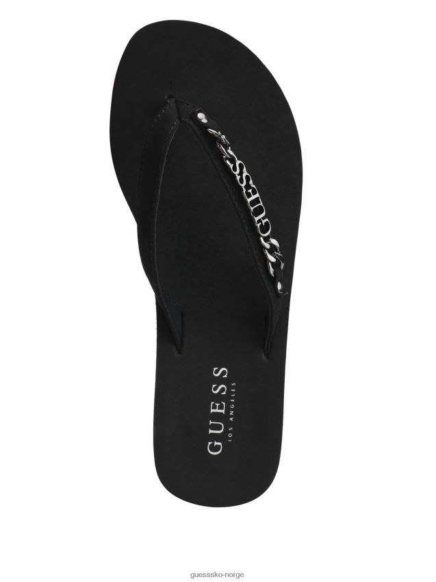Guess mists plattform flip flop svart1 svart 1 kvinner F0LJ807589