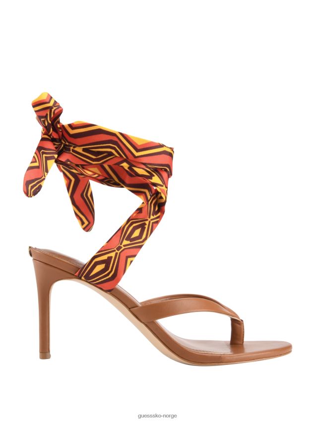 Guess oransje presta sandaler med skjerf oransje kvinner F0LJ8010005