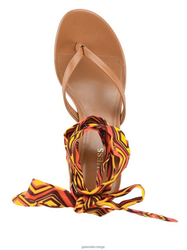 Guess oransje presta sandaler med skjerf oransje kvinner F0LJ8010005