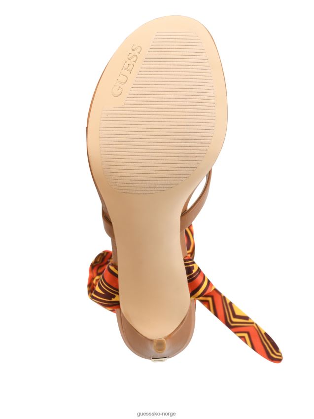 Guess oransje presta sandaler med skjerf oransje kvinner F0LJ8010005