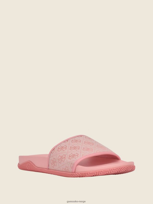 Guess rayca logo pool slide lys rosa 680 lys rosa 680 kvinner F0LJ809973