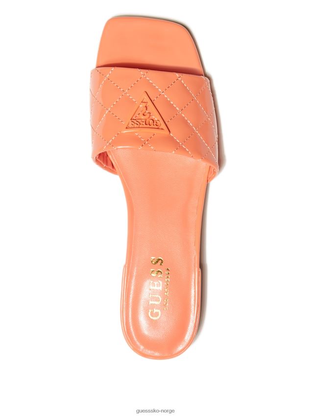 Guess talia triangle logo hæl glir åpen lilla åpen lilla kvinner F0LJ807572