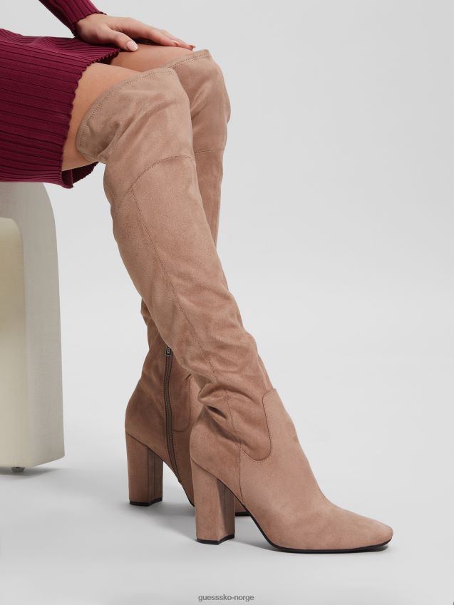 Guess abetter imitert semsket over-the-knee boots, medium brun middels brun kvinner F0LJ809942