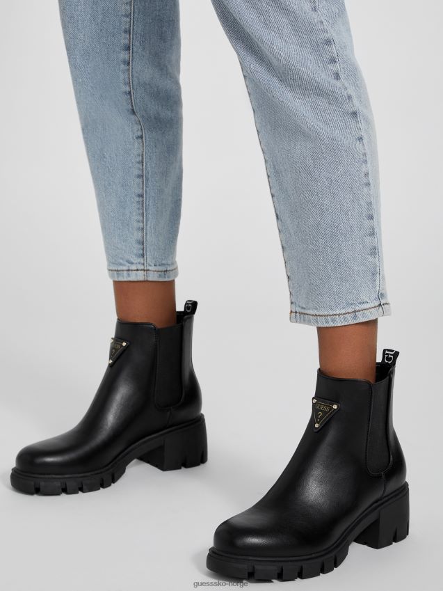 Guess ankommer logo lug chelsea boots black1 svart 1 kvinner F0LJ807526