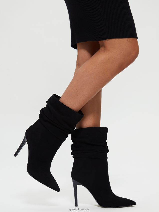 Guess backy slouch bootie svart 001 i semsket skinn svart 001 kvinner F0LJ809895