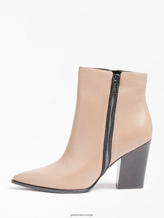 Guess beige jakira ankelstøvlett i ekte skinn beige kvinner F0LJ806482