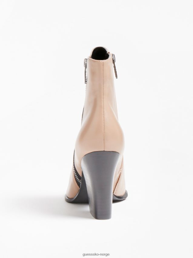 Guess beige jakira ankelstøvlett i ekte skinn beige kvinner F0LJ806482