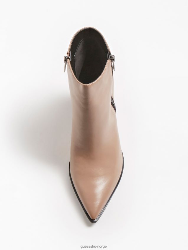 Guess beige jakira ankelstøvlett i ekte skinn beige kvinner F0LJ806482