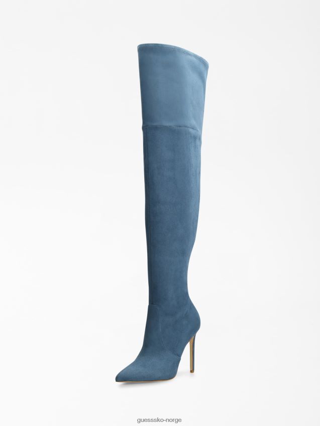 Guess blå baiwa semsket støvel blå kvinner F0LJ806781