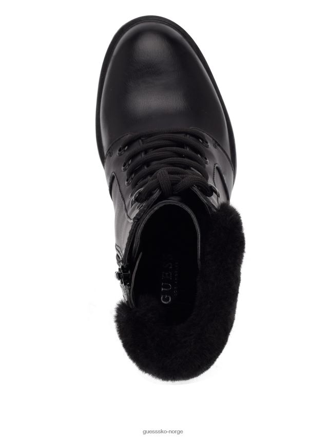 Guess black1 emmales trimstøvler med faux-shealing svart 1 kvinner F0LJ807465