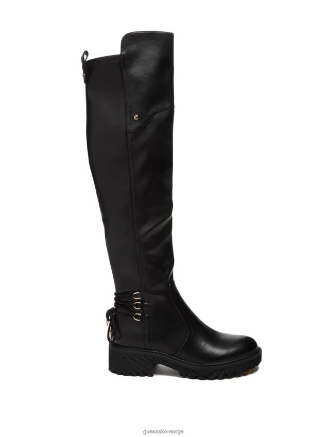 Guess black1 høye snøretøvler svart 1 kvinner F0LJ807438