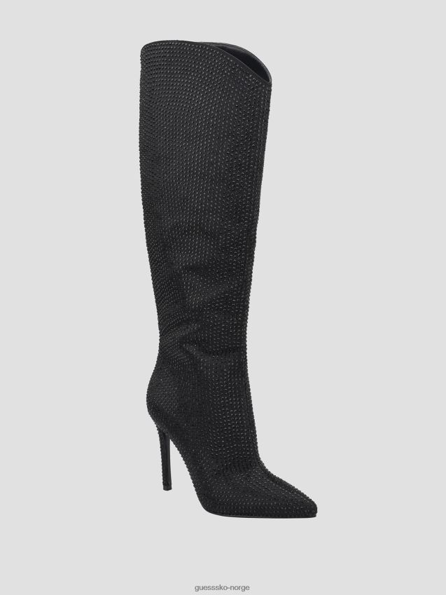 Guess bralyn allover rhinestone støvler svart 001 svart 001 kvinner F0LJ809912