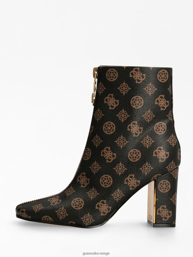 Guess brun ellese 4g peon logo bootie brun kvinner F0LJ806278