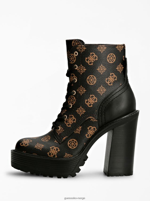 Guess brun kalissa 4g peon logo kampstøvel brun kvinner F0LJ803791