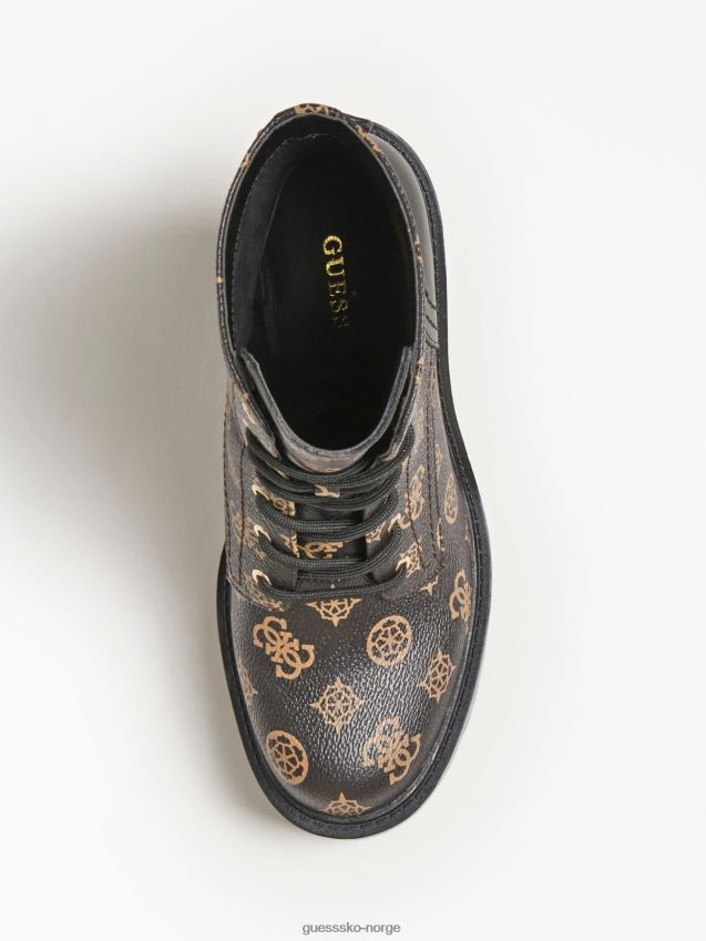 Guess brun kalissa 4g peon logo kampstøvel brun kvinner F0LJ803791