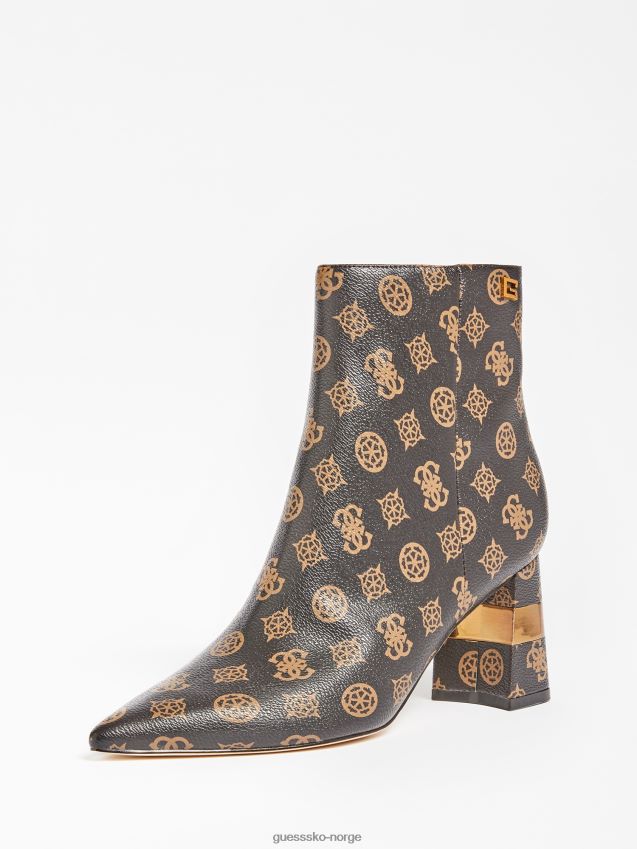Guess brun maisy 4g peon logo ankelstøvel brun kvinner F0LJ806402