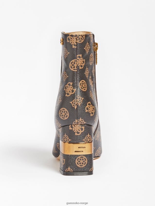 Guess brun maisy 4g peon logo ankelstøvel brun kvinner F0LJ806402