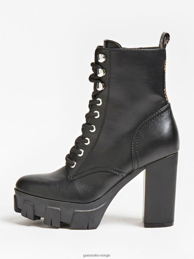 Guess brun neesha kampstøvel med glanset utseende brun kvinner F0LJ806775