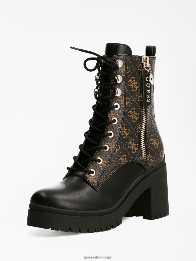 Guess cabra 4g logo kampstøvel brun brun kvinner F0LJ805502