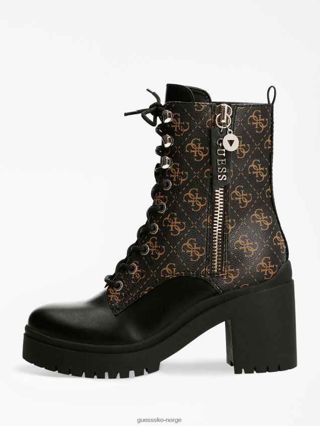 Guess cabra 4g logo kampstøvel brun brun kvinner F0LJ805502