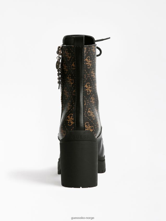Guess cabra 4g logo kampstøvel brun brun kvinner F0LJ805502