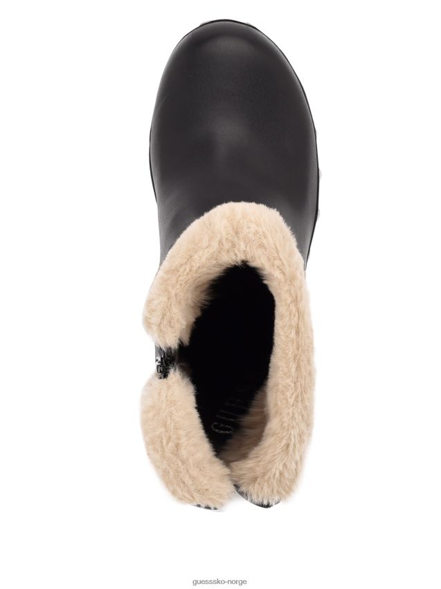 Guess damina støvletter med fuskepels, svart 001 svart 001 kvinner F0LJ809959