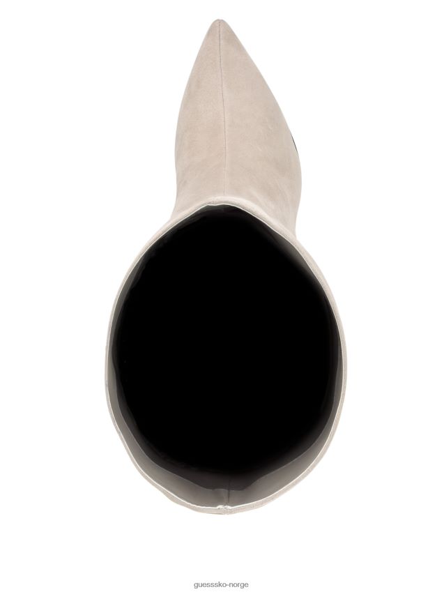 Guess dayton knehøye boots i imitert semsket skinn, lys grå semsket skinn lys grå semsket skinn kvinner F0LJ809901
