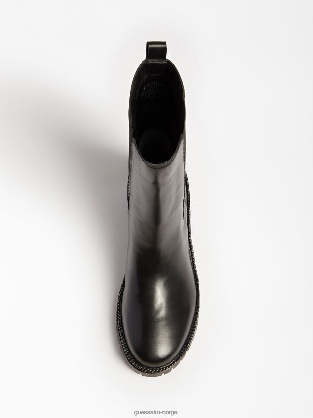 Guess ekte skinn ibbie lave støvler svart svart kvinner F0LJ802875