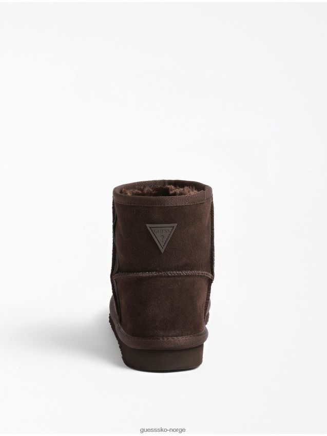 Guess ekte skinn luna lave støvler brune brun kvinner F0LJ805475