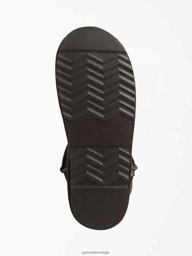 Guess ekte skinn luna lave støvler brune brun kvinner F0LJ805475